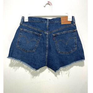 Levi's 501 premium denim shorts classic cut off blue summer casual women W 30